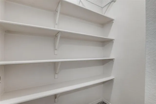 a view of an empty shelf