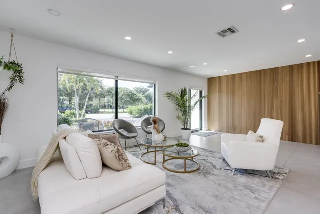 a room with furniture and a window