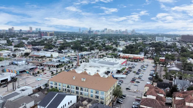 an aerial view of a city