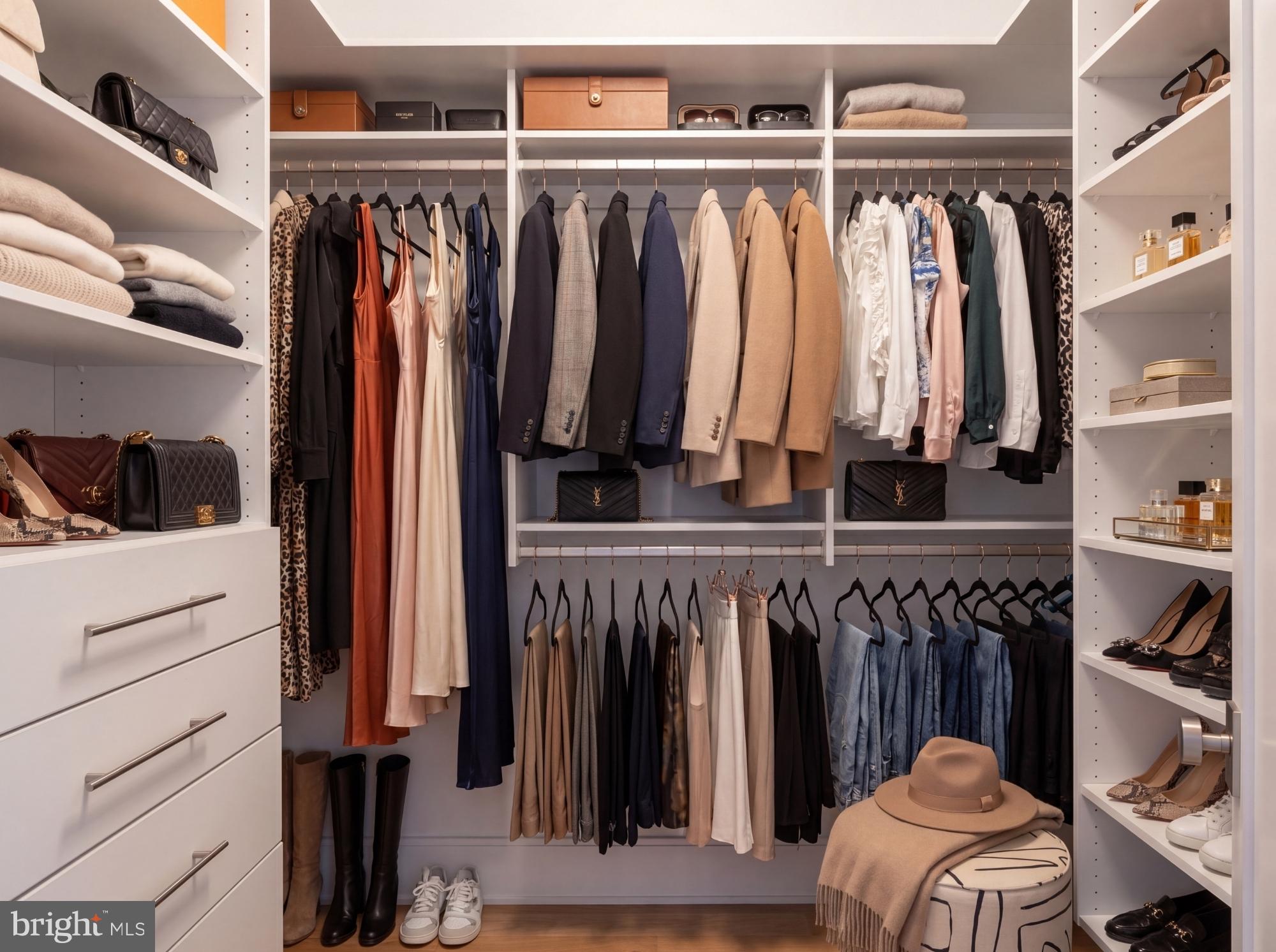 7208 Ridgewood Avenue Chevy Chase, MD 20815 - Photo 35 of 50 a view of walk in closet with clothes and shoes