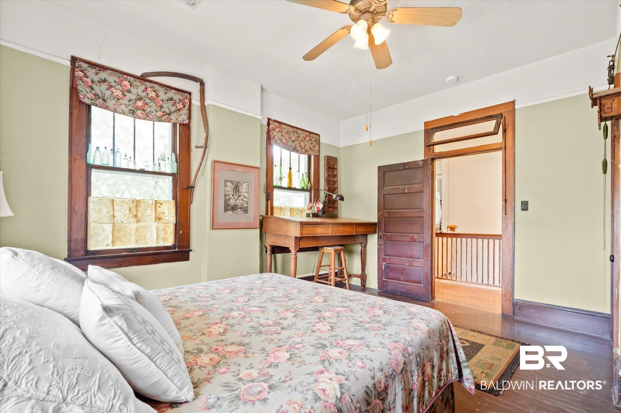 12 Lebaron Street Mobile, AL 36602 - Photo 26 of 37 Bedroom featuring ceiling fan and hardwood / wood-style floors