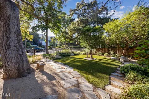 a view of swimming pool with a yard