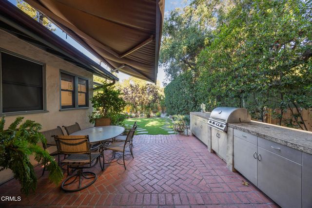 a outdoor living space with furniture