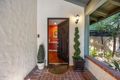 a view of a entryway door of the house