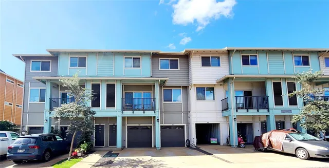 a view of a car park in front of building