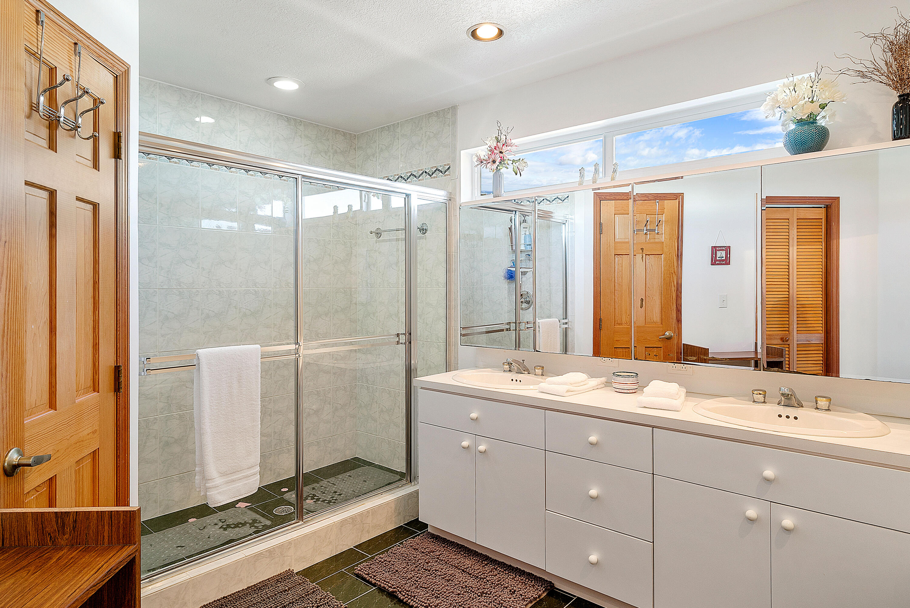 601 Cuda Lane Key Largo, FL 33037 - Photo 84 of 90 a bathroom with a double vanity sink mirror and shower