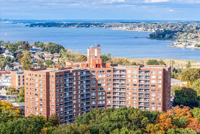 a view of a city with tall buildings