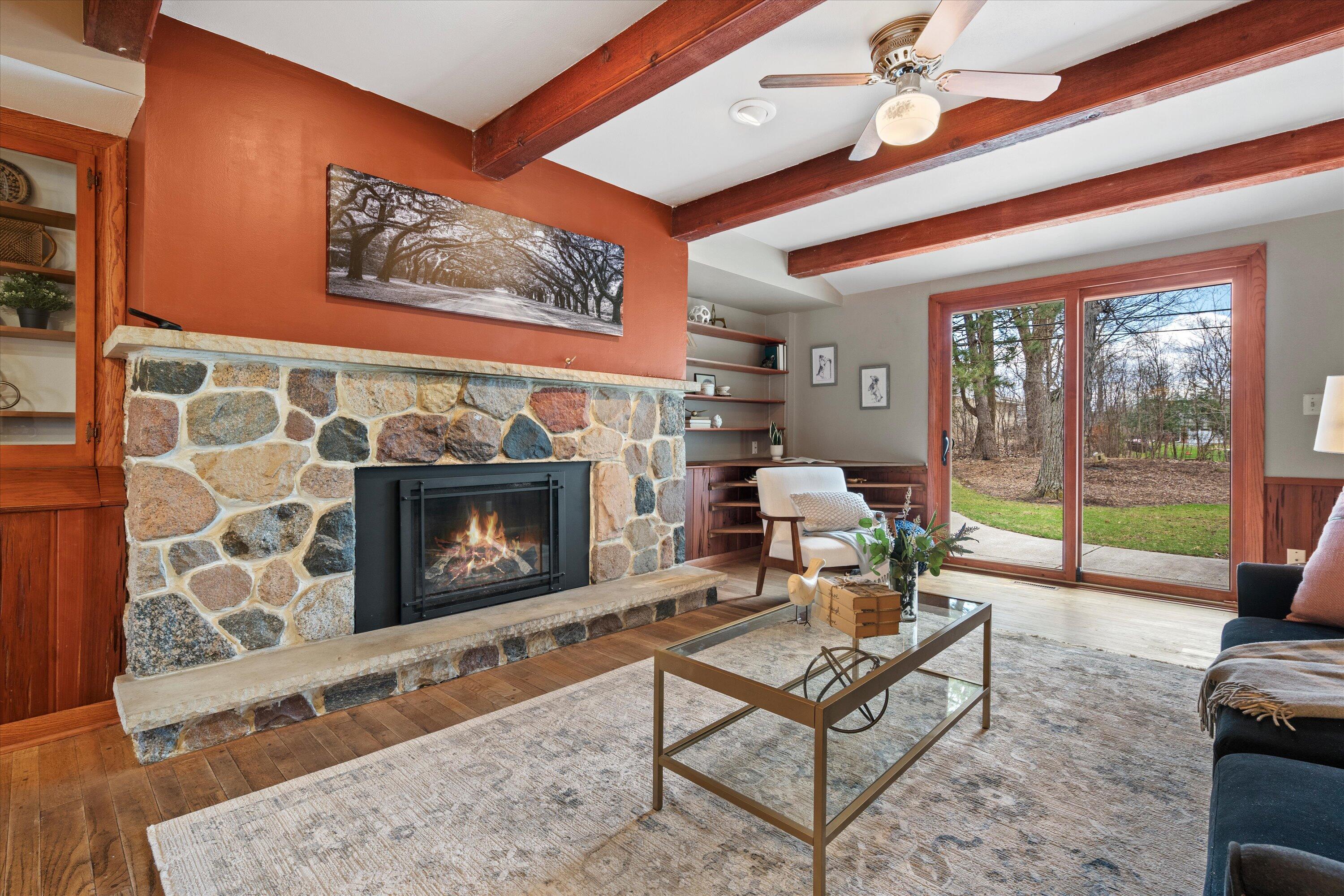 17505 Azure Lane Brookfield, WI 53045 - Photo 26 of 49 Family Room w/ Updated Dual-Sided Fireplace