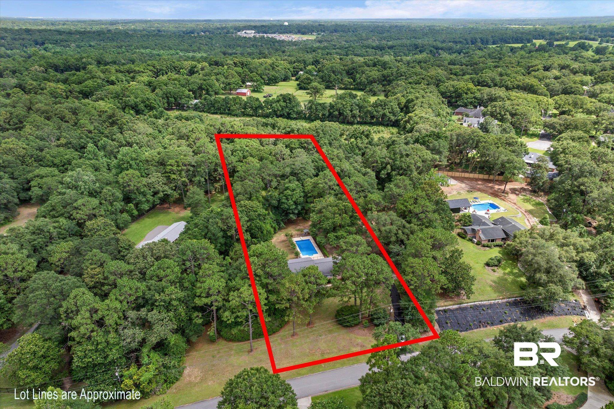 8301 Fordham Road Mobile, AL 36619 - Photo 41 of 57 Expansive treed lot featuring a private outdoor swimming pool