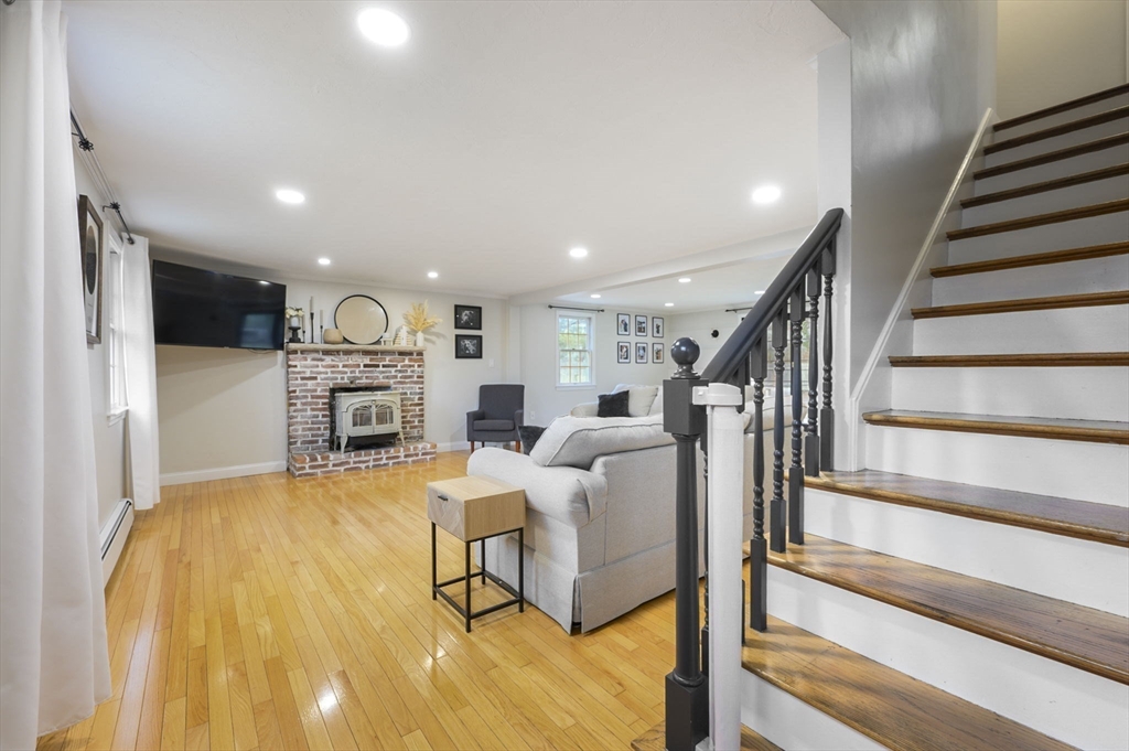 31 Indian Trail Hanson, MA 02341 - Photo 15 of 41 a living room with furniture and a fireplace