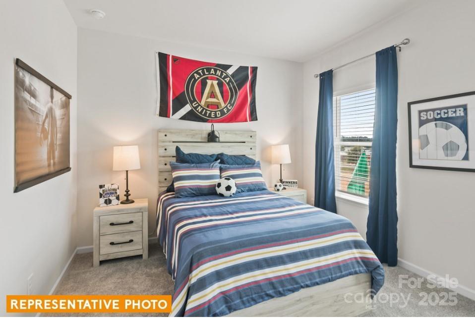 6416 Busch Way Locust, NC 28097 - Photo 20 of 25 a bedroom with a bed and a painting on the wall