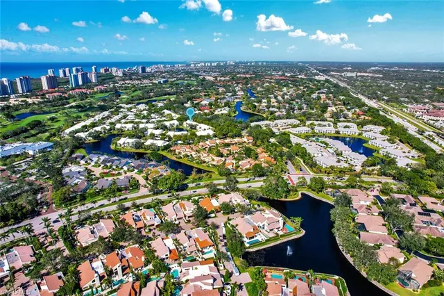 an aerial view of a city