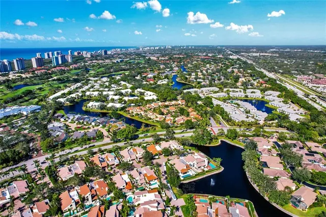 an aerial view of a city