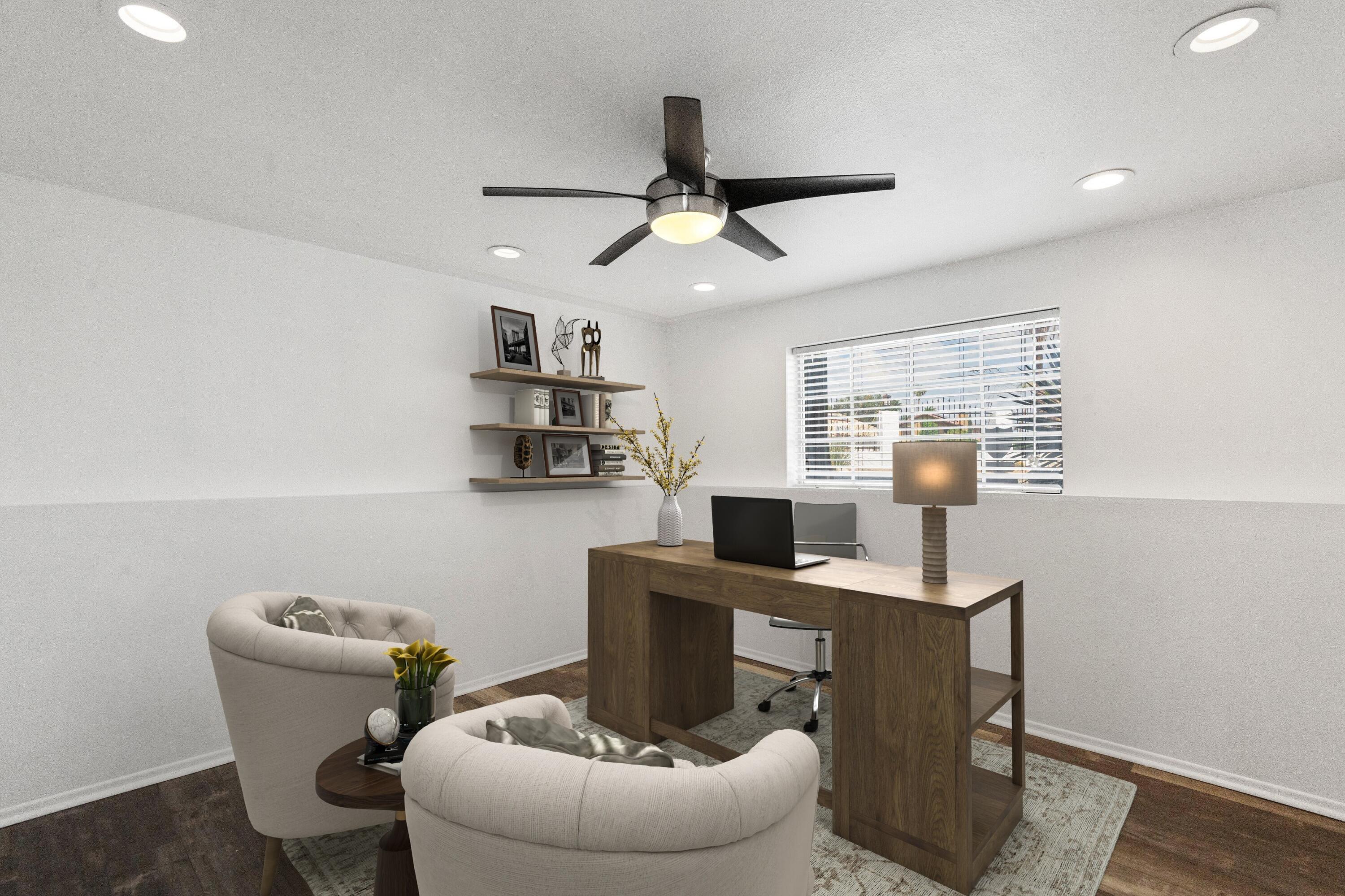 68515 Risueno Road Cathedral City, CA 92234 - Photo 18 of 29 a work room with furniture and a chandelier