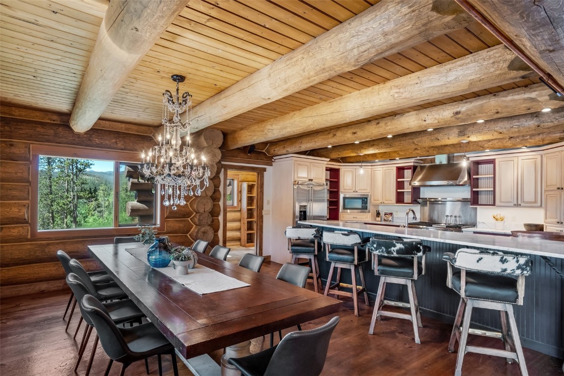 245 Easy Bend Trail Silverthorne, CO 80498 - Photo 13 of 45 a view of a dining room with furniture window and wooden floor