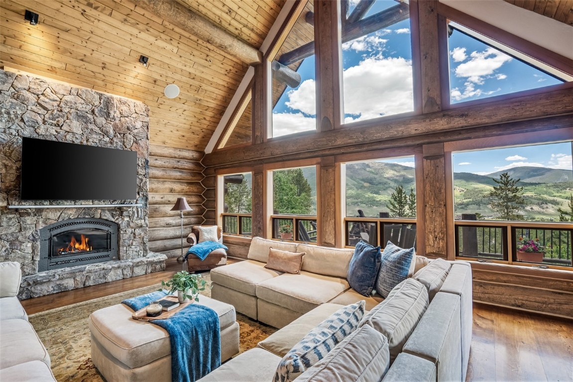 245 Easy Bend Trail Silverthorne, CO 80498 - Photo 7 of 45 a living room with fireplace furniture and a flat screen tv