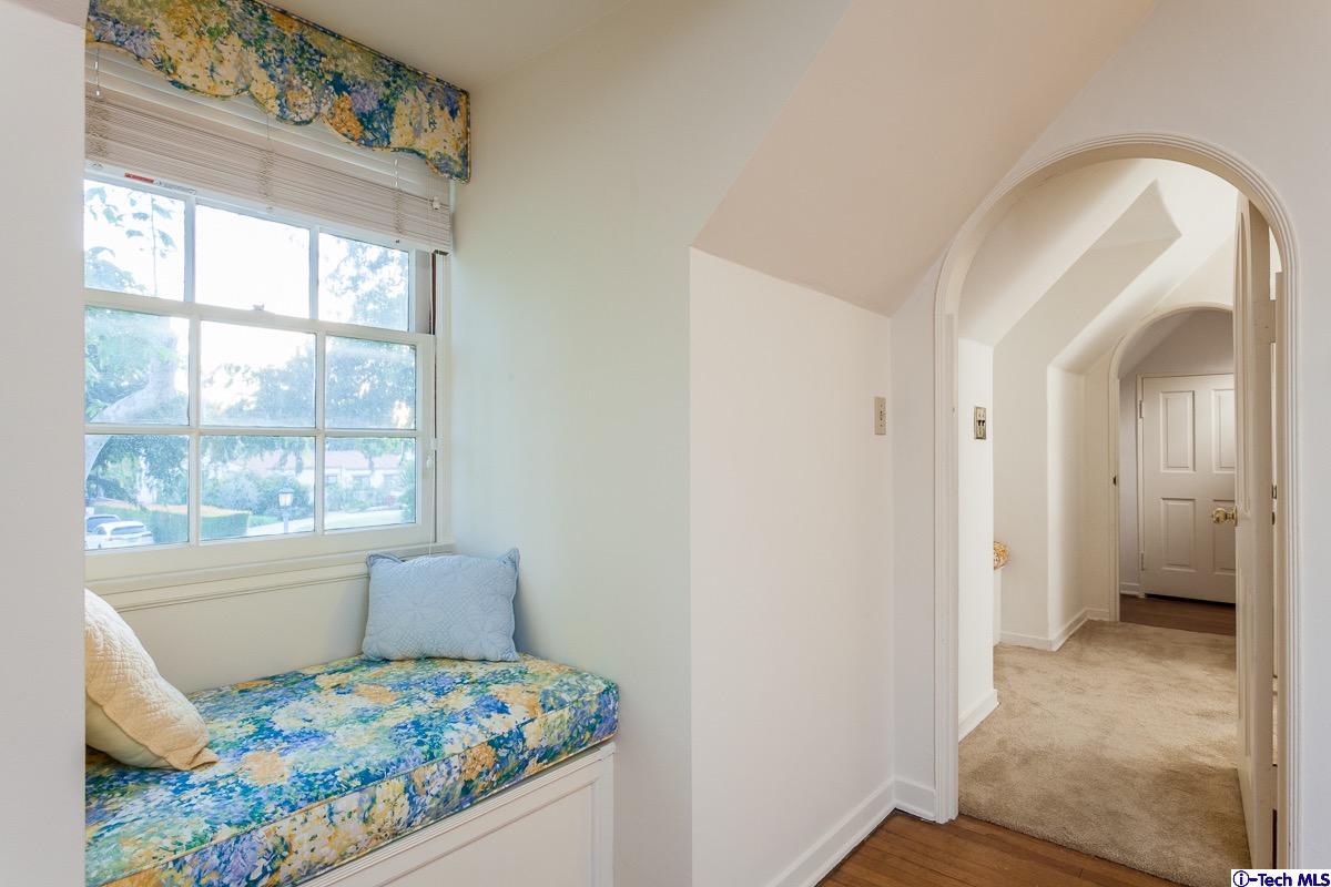 44 San Miguel Road Pasadena, CA 91105 - Photo 11 of 18 a bedroom with a bed and a window