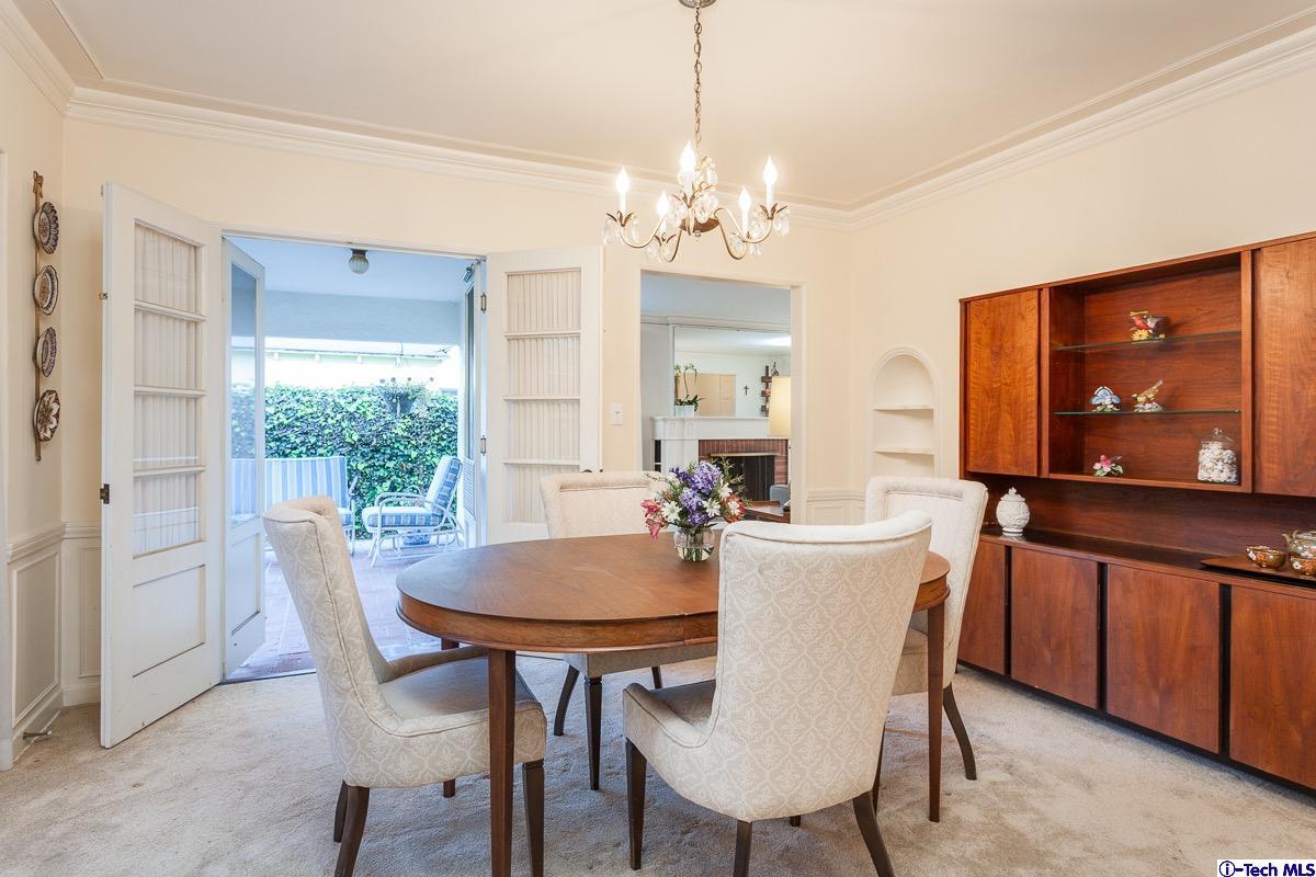 44 San Miguel Road Pasadena, CA 91105 - Photo 7 of 18 a view of a dining room with furniture window and outside view