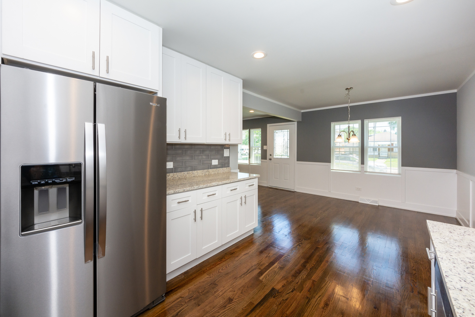 2840 140th Street Blue Island, IL 60406 - Photo 7 of 16 a kitchen with stainless steel appliances a refrigerator sink and cabinets