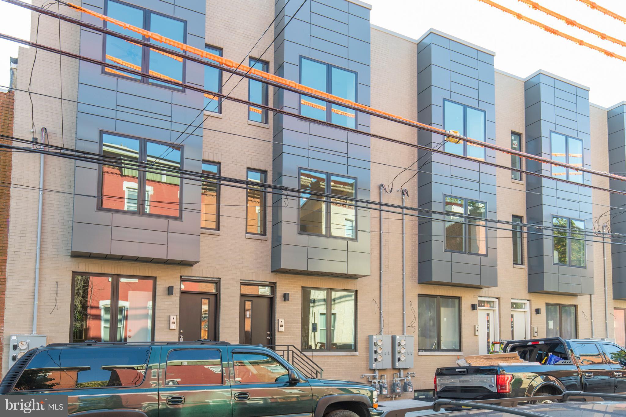 a front view of a building