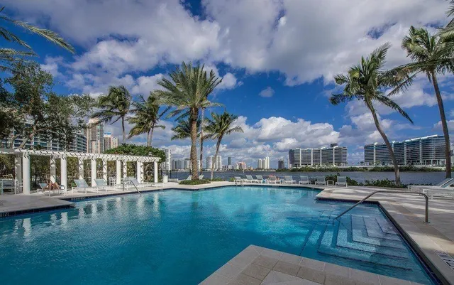 a view of a lake with a house