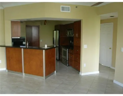view of a living room with bathroom