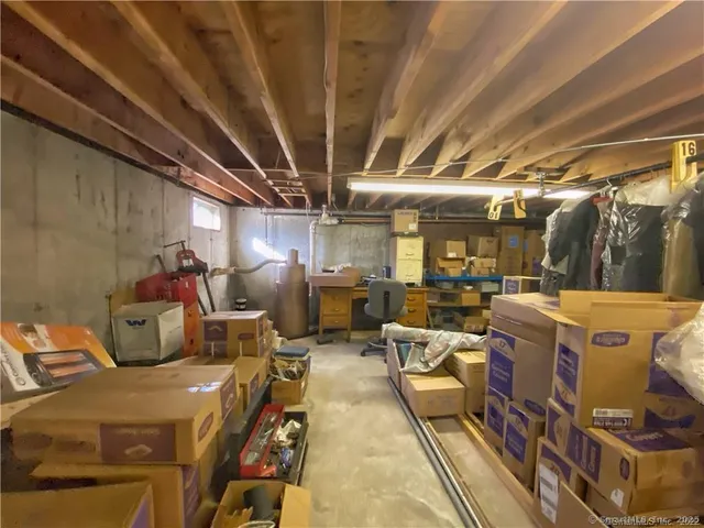 a view of a storage room