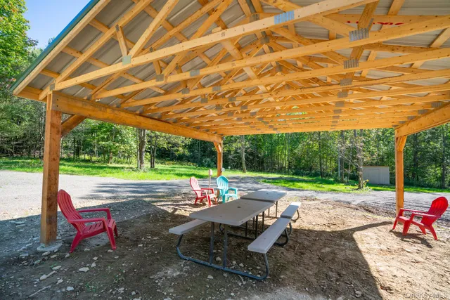 a view of outdoor space with seating