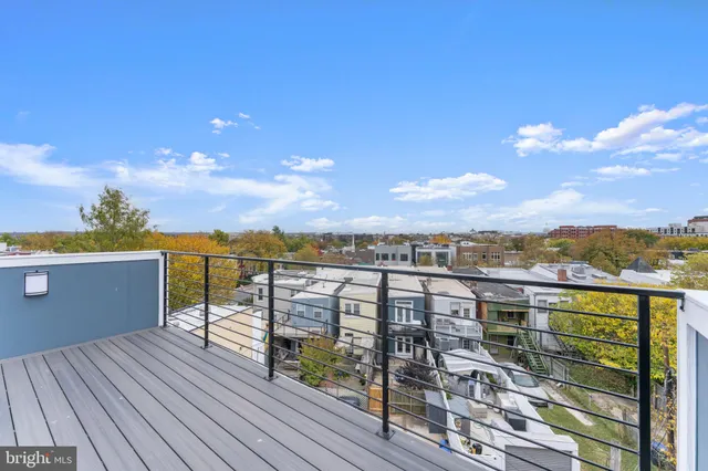 a view of a terrace with outdoor seating
