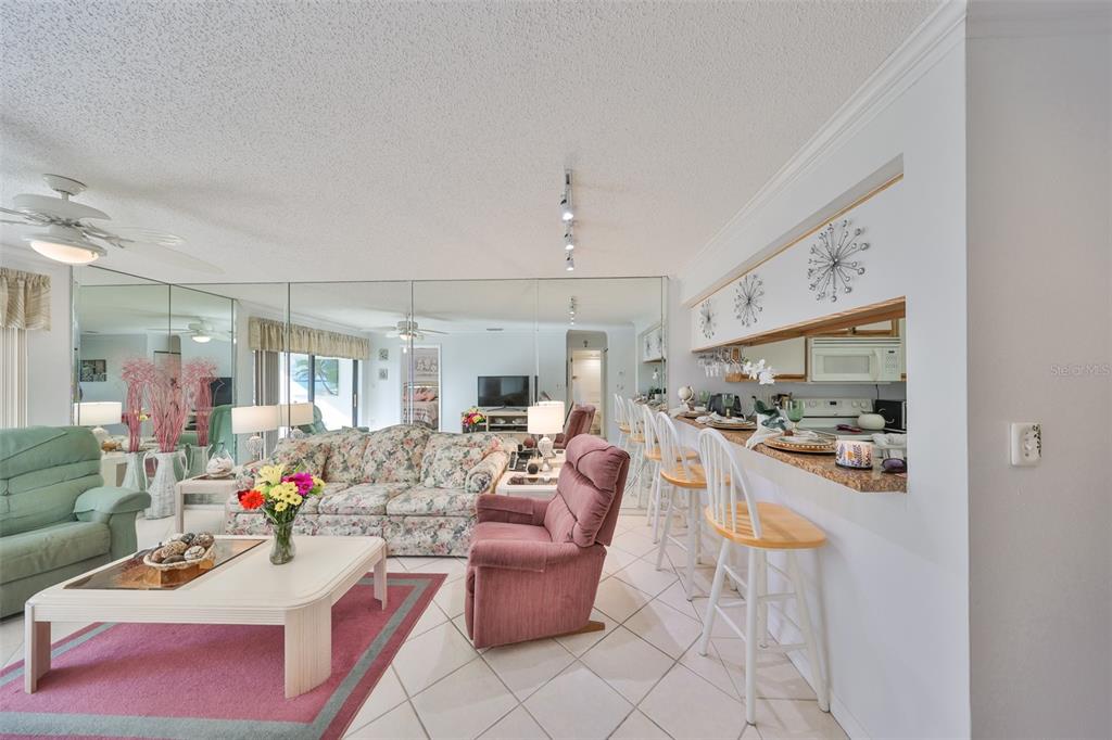 6123 113th Street, Unit 510 Seminole, FL 33772 - Photo 8 of 44 a living room with furniture and a large window