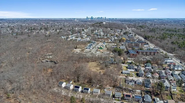 an aerial view of multiple house