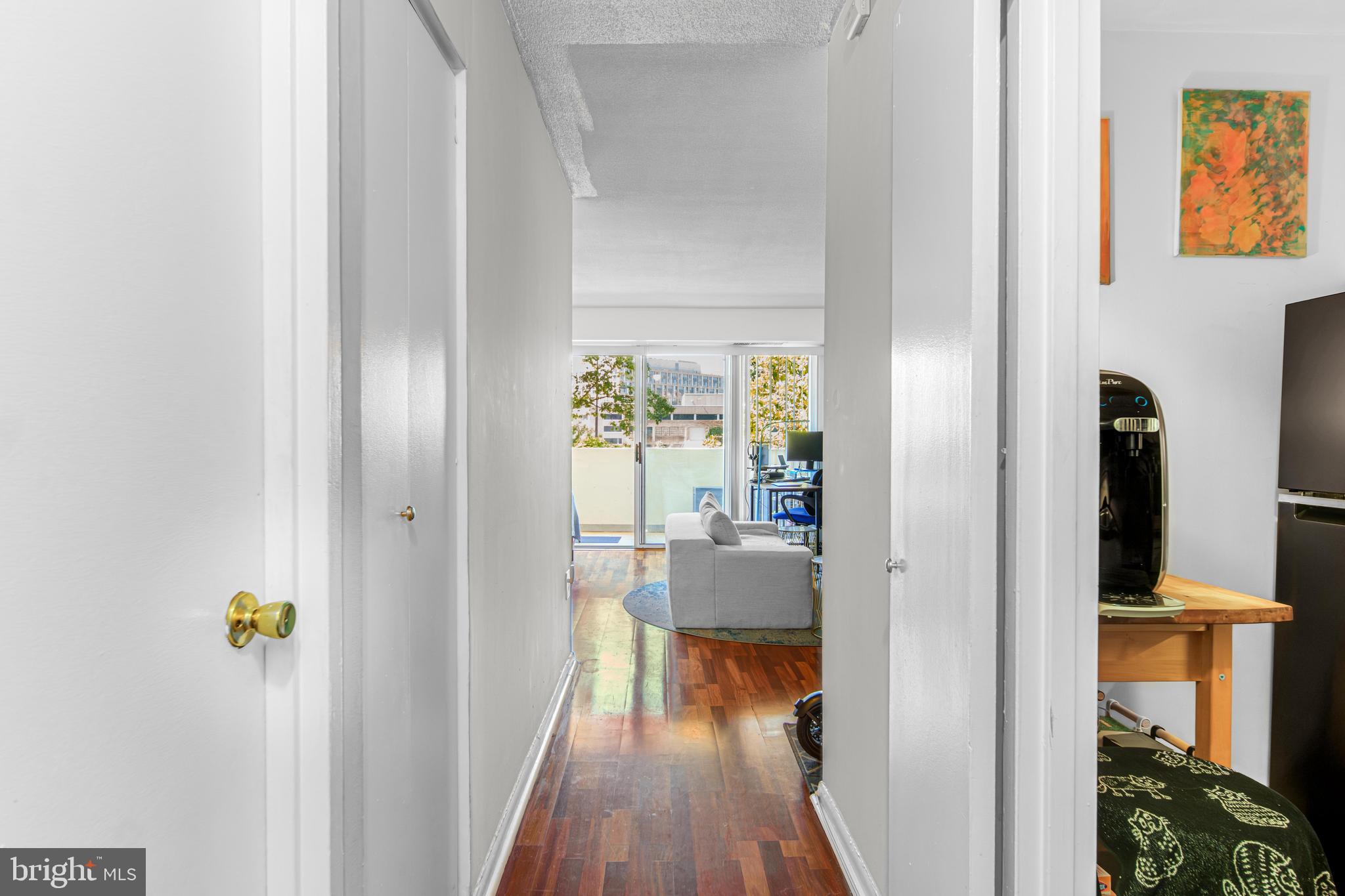 700 7th Street Southwest, Unit 119 Washington, DC 20024 - Photo 10 of 31 a view of hallway with wooden floor