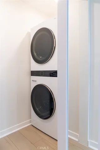 a garden view with a seating space