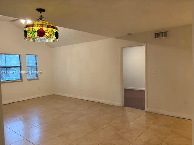 an empty room with a window