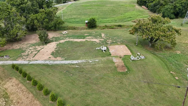 a view of a green yard