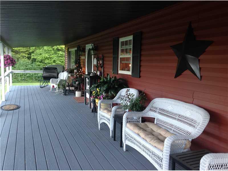 352 Wise Road Jamestown, PA 16134 - Photo 3 of 25 Exterior Front. Front porch painted and deck stained with textured finish. All new vinyl siding and insulation .