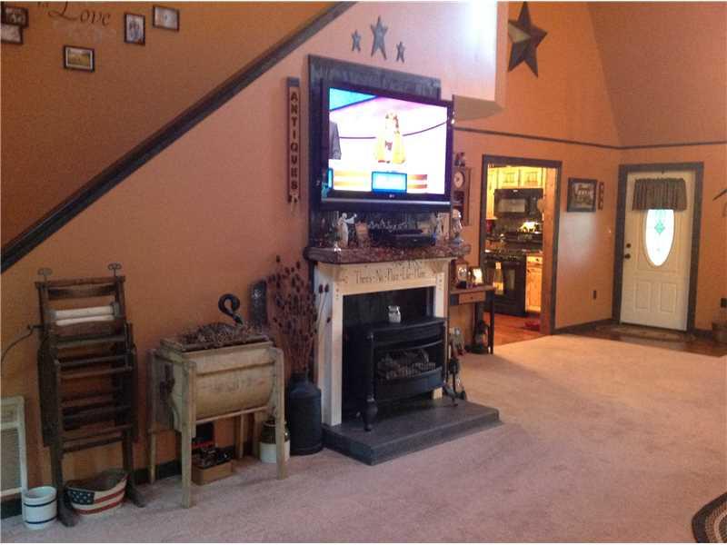 352 Wise Road Jamestown, PA 16134 - Photo 5 of 25 Living Room. Propane Fireplace warms the home and adds charm.