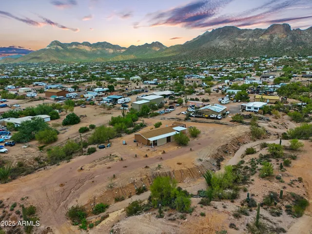 an aerial view of a city