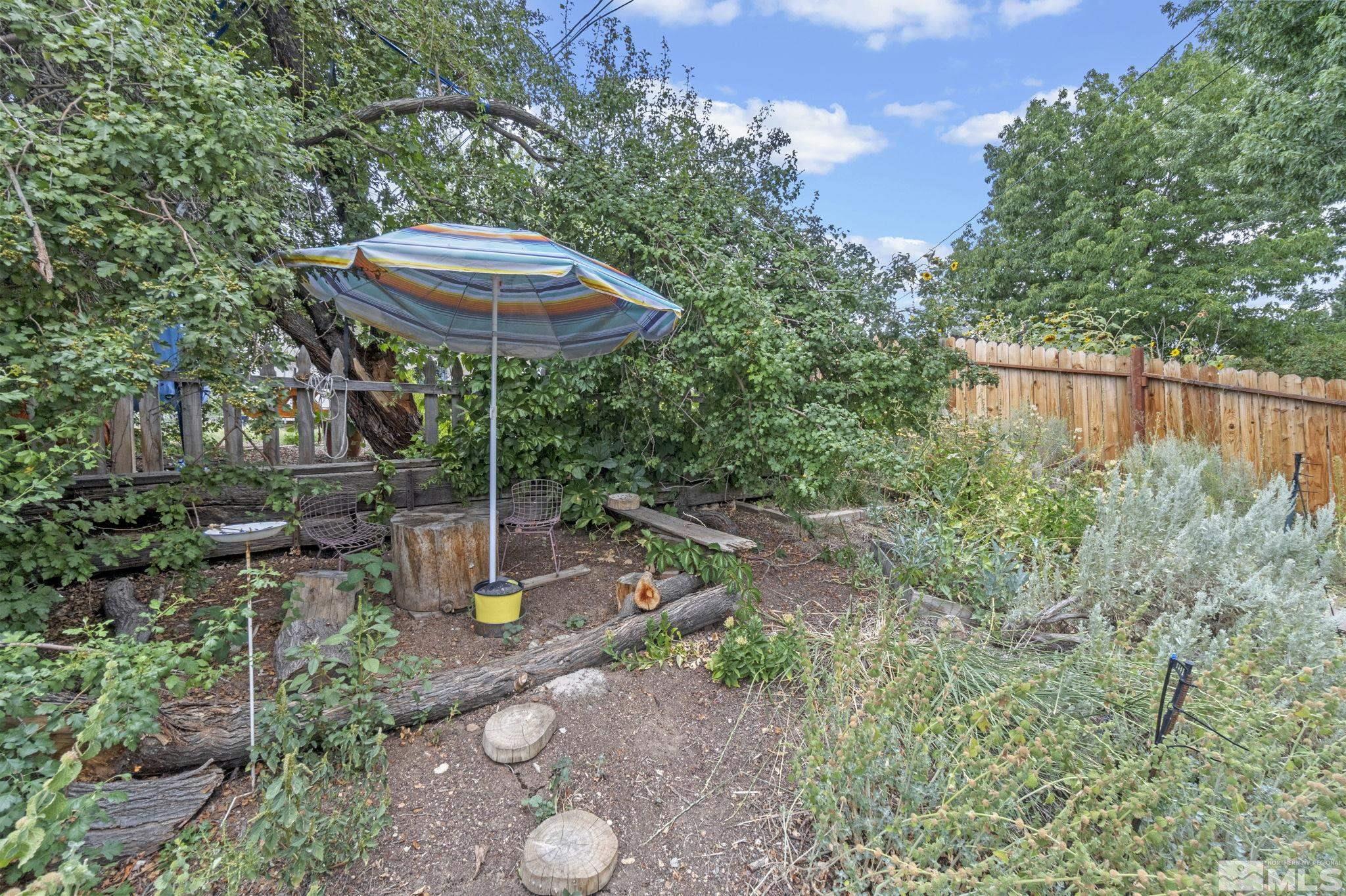 1480 Rayburn Drive Reno, NV 89503 - Photo 25 of 29 a backyard of a house with yard fountain and outdoor seating