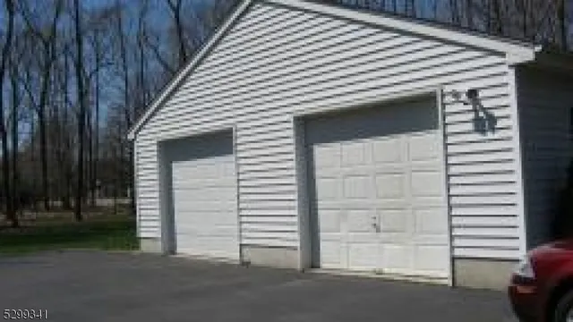 a view of a house with a garage