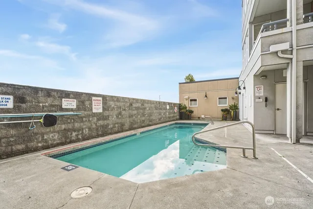 an aerial view of a building
