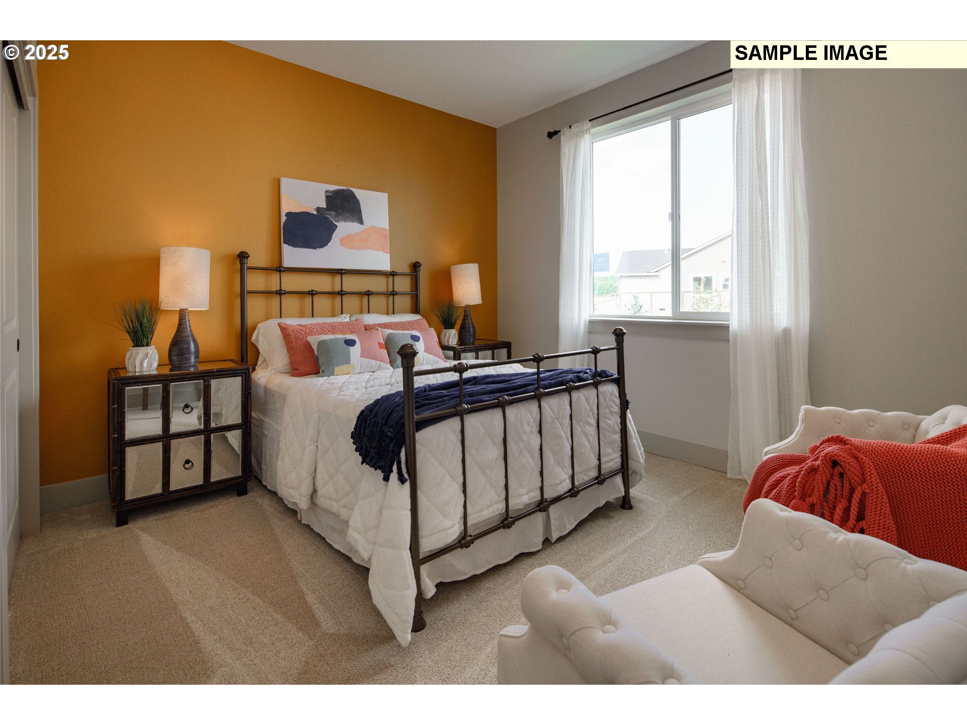 2064 South River Road Kelso, WA 98626 - Photo 14 of 18 a bedroom with a bed window and a night stand