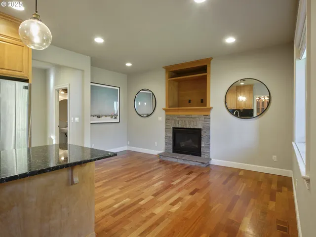 a view of a livingroom with a chandelier