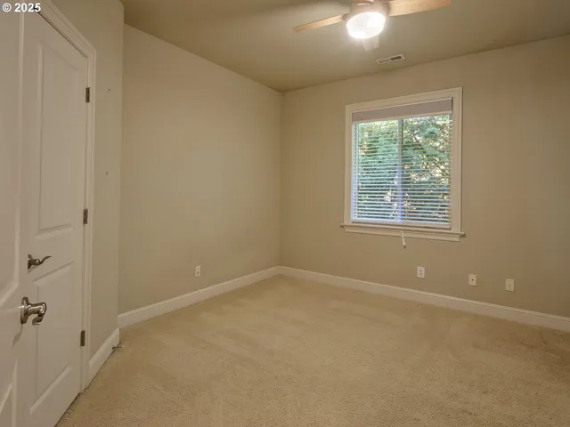 an empty room with a window