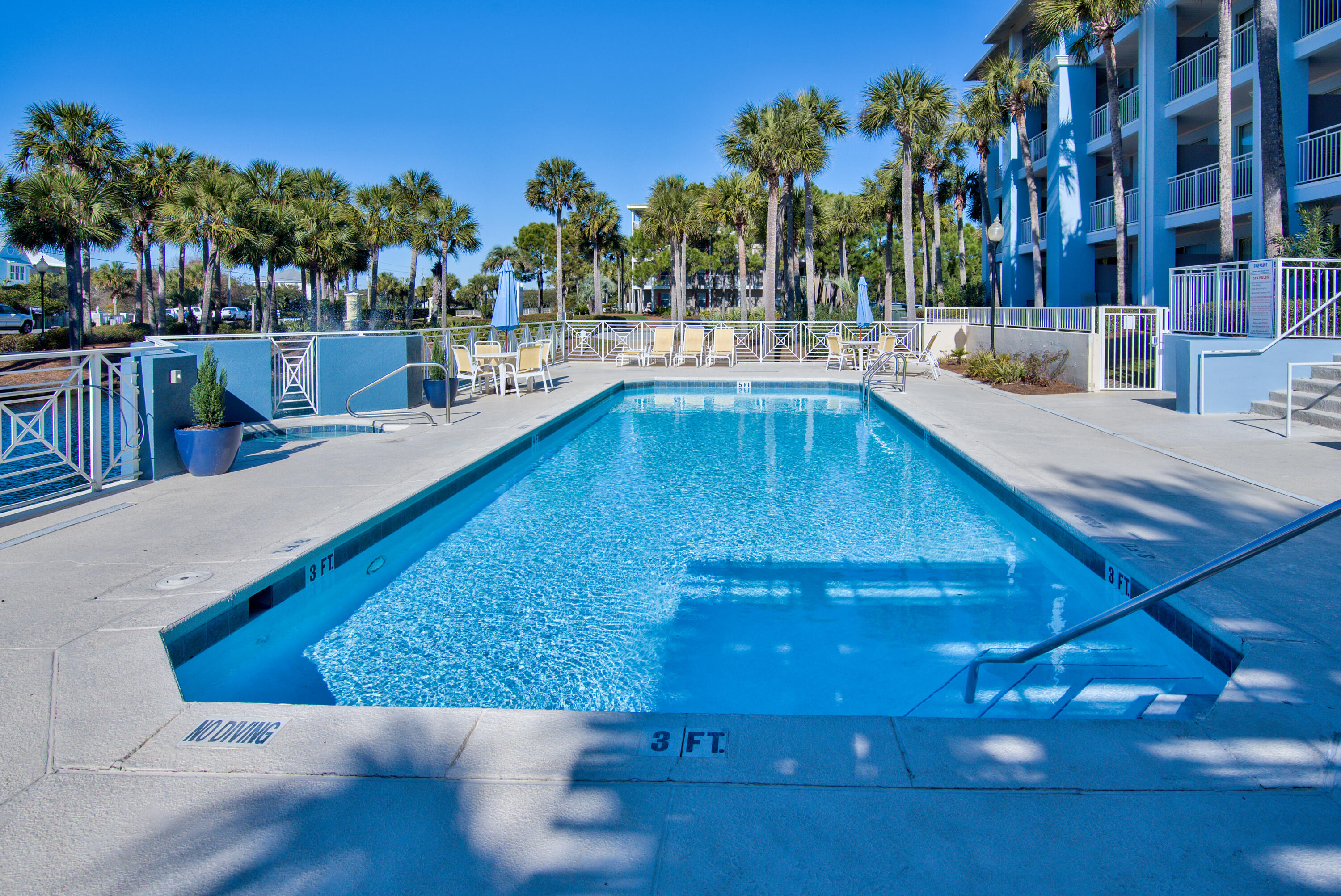 144 Spires Lane, Unit 107 Santa Rosa Beach, FL 32459 - Photo 21 of 34 a view of swimming pool with outdoor seating and plants