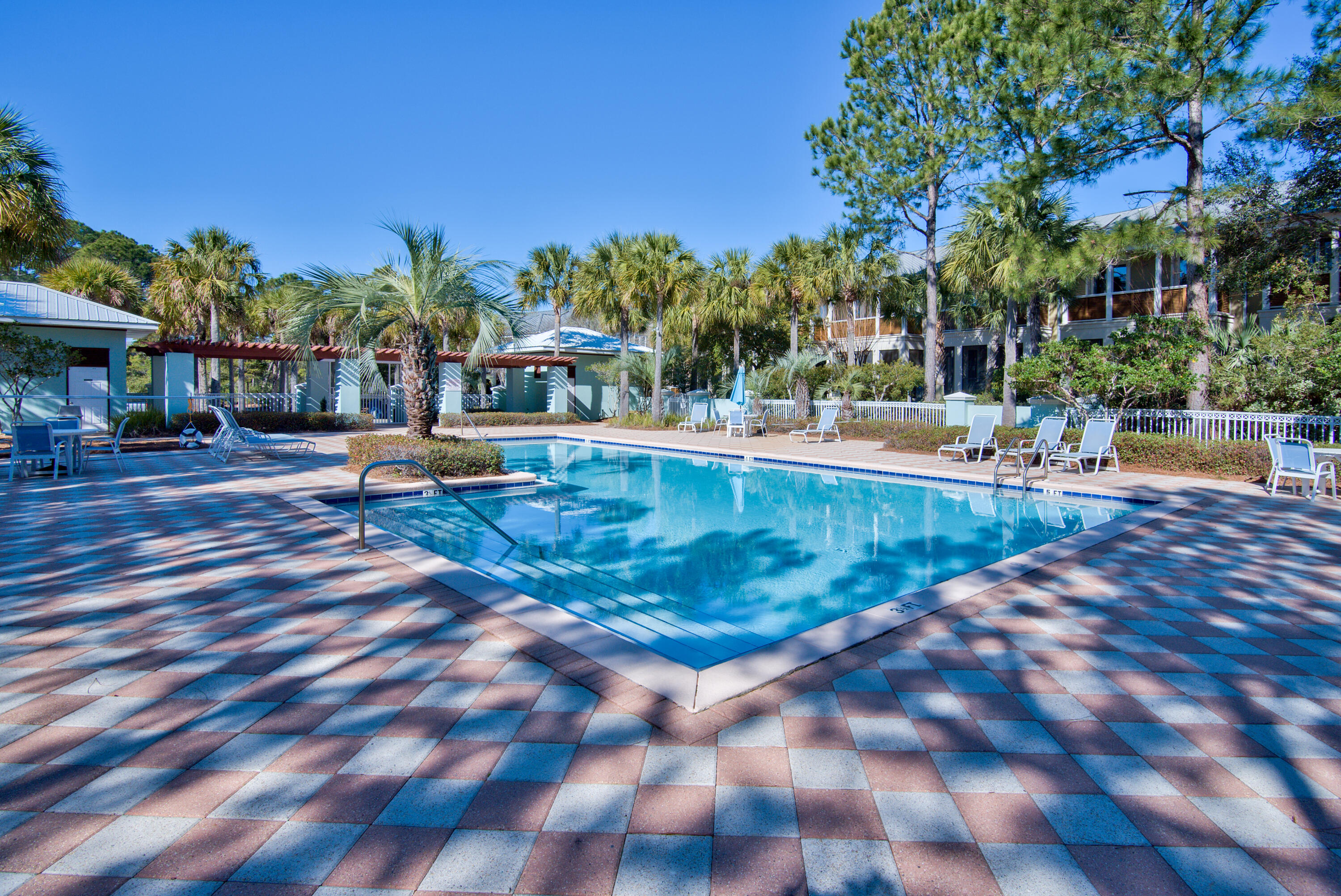 144 Spires Lane, Unit 107 Santa Rosa Beach, FL 32459 - Photo 32 of 34 a view of a swimming pool with a patio