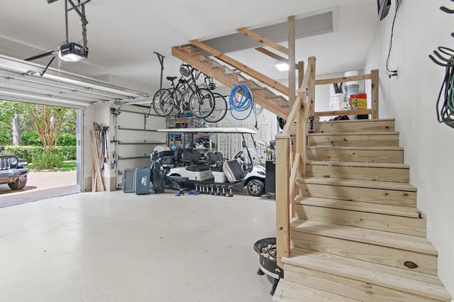 a room with washing machine