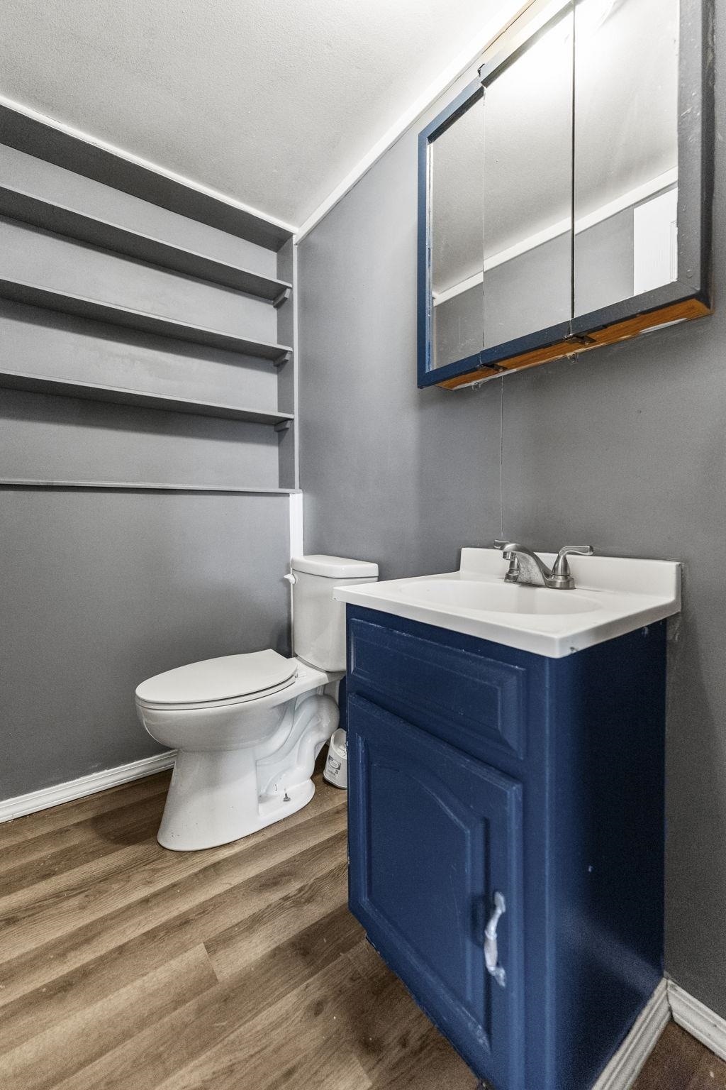 729 West Perry Street Belvidere, IL 61008 - Photo 12 of 27 a bathroom with a toilet a sink and mirror