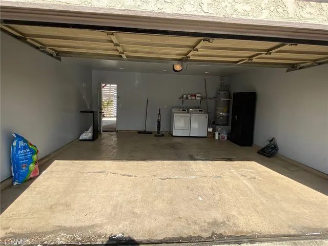 a view of a garage