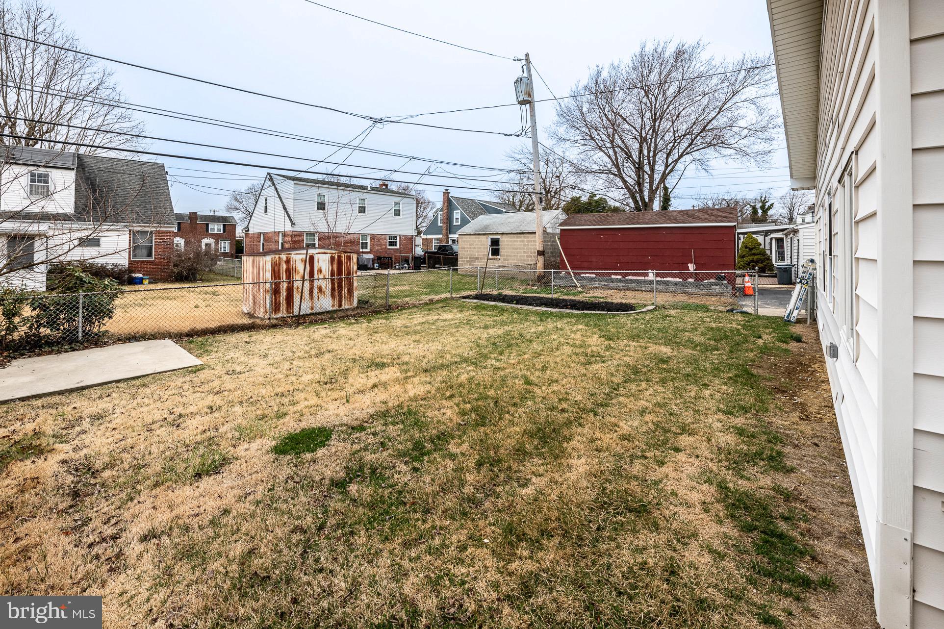 510 Bonsall Road Ridley Park, PA 19078 - Photo 11 of 53 rear yard with concrete pad for shed